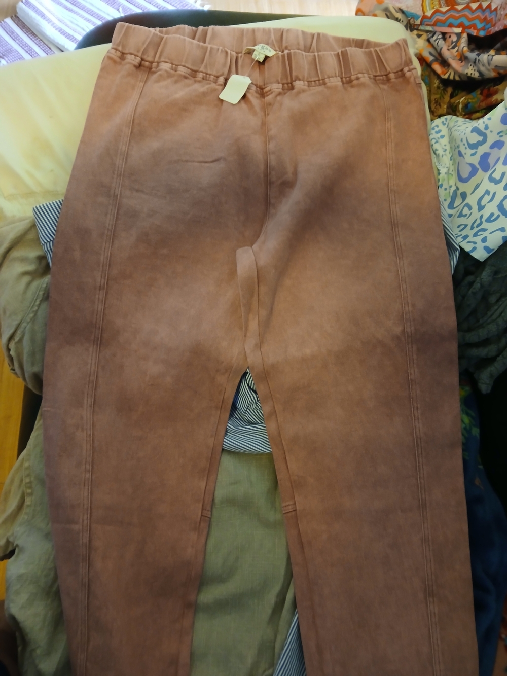 Womens Brown Pull-On Pants